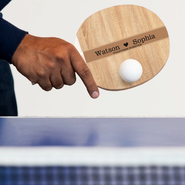 Moderne, maßgeschneiderte Hochzeitskuppel mit Holz Tischtennis Schläger (InSitu)