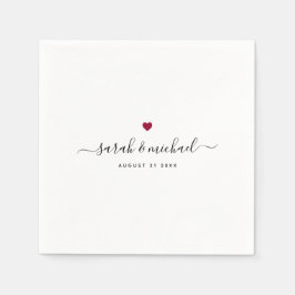 Moderne, maßgeschneiderte Script-Kalligrafie-Hochz Serviette