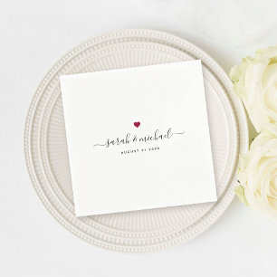 Moderne, maßgeschneiderte Script-Kalligrafie-Hochz Serviette