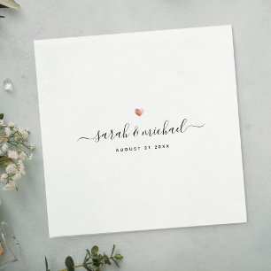 Moderne, maßgeschneiderte Script-Kalligrafie-Hochz Serviette