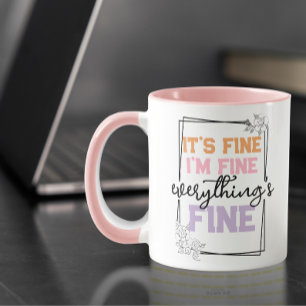 Moderne, maßgeschneiderte Typografie Zitat farbenf Tasse
