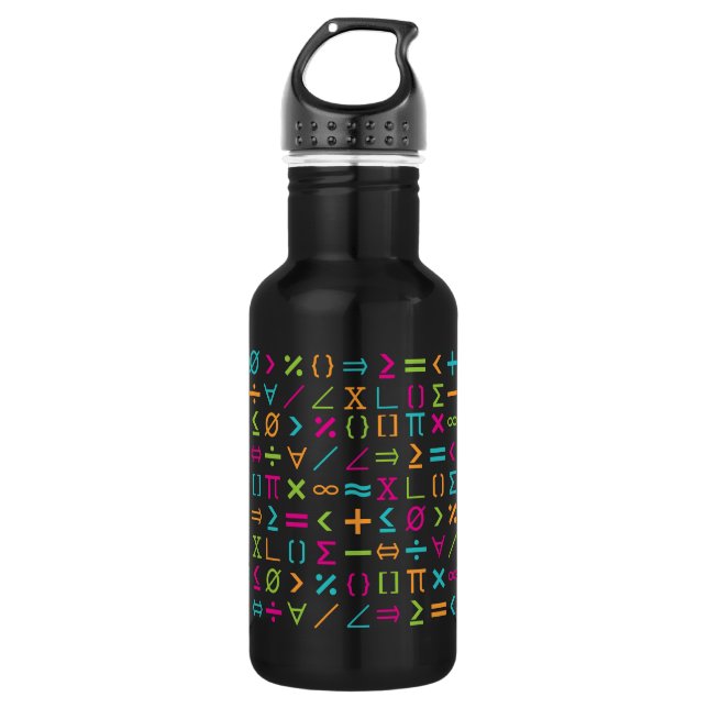 Moderne Mathematik Zeichen & Symbole Muster Edelstahlflasche (Vorderseite)