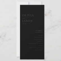 Moderne Matte Black Minimal Hochzeit