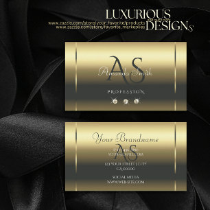 Moderne Matte Gold Effect Funkelnd Diamanten Visitenkarte