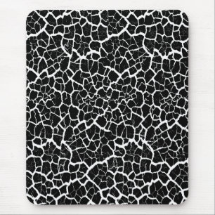 Moderne Mauspad, schwarz, weiß, abstrakt, rissig Mousepad