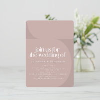 Moderne Mauve Geometric in einer Hochzeit
