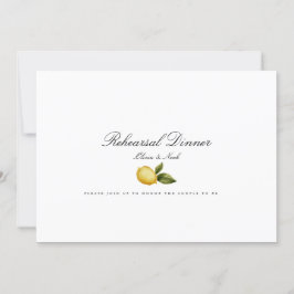 Moderne Mediterrane Lemon Probe Dinner Card Dankeskarte
