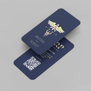 Moderne medizinische Klinik Pharmacy Dark Blue Gol Visitenkarte