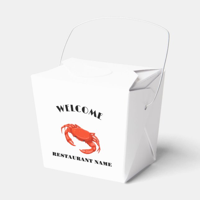Moderne Meeresfrüchte begrüßen Rote Krebse Gewürze Geschenkschachtel (Vorderseite)