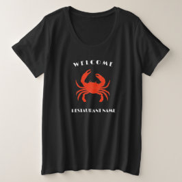 Moderne Meeresfrüchte begrüßen Rote Krebse Gewürze Große Größe T-Shirt