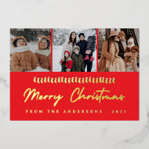 Moderne Mehrfach-Foto-Collage Frohe Weihnachten