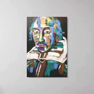 Moderne mehrfarbige Akryline Shakespeare Print Leinwanddruck