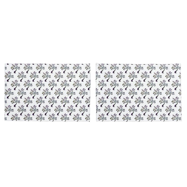 Moderne, mehrfarbige Blumenbeete Kissenbezug (Rückseite-Set)