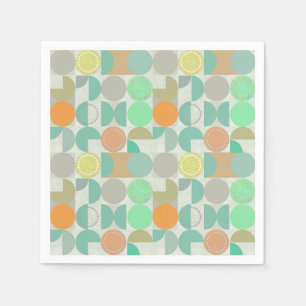 Moderne, mehrfarbige geometrische serviette