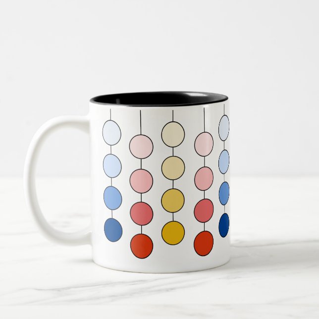 Moderne mehrfarbige Hanging-Circles - Zweittoncoff Zweifarbige Tasse (Links)