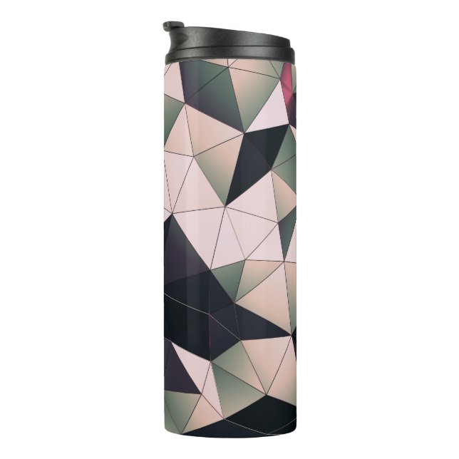Moderne mehrfarbige Polygone Thermal Tumbler Thermosbecher (Nach rechts gedreht)