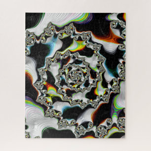 Moderne mehrfarbige psychedelische Spiralfraktale