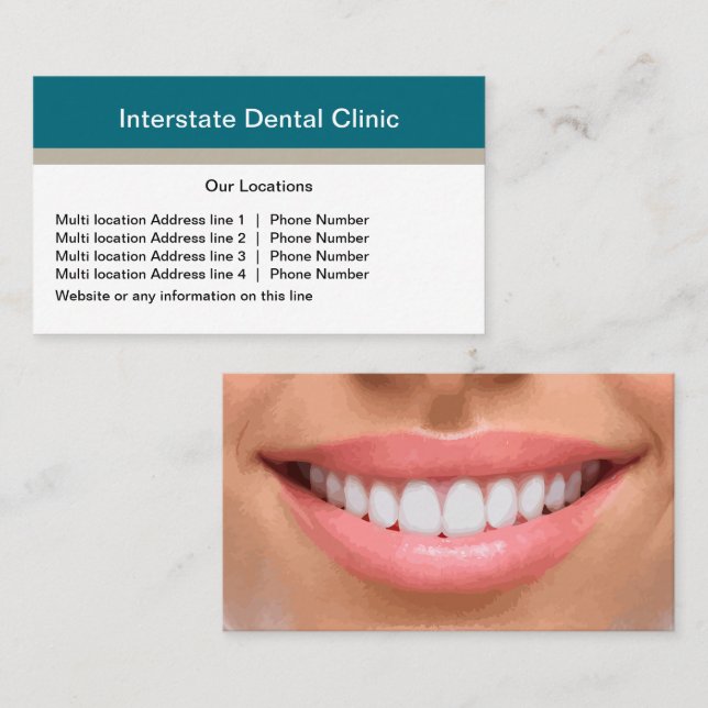 Moderne Mehrplatzstandorte - Business Cards Visitenkarte (Vorne/Hinten)