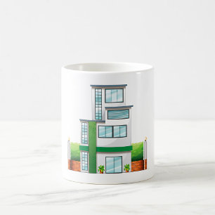 Moderne mehrstöckige Häuser zeitgenössische Heimat Kaffeetasse