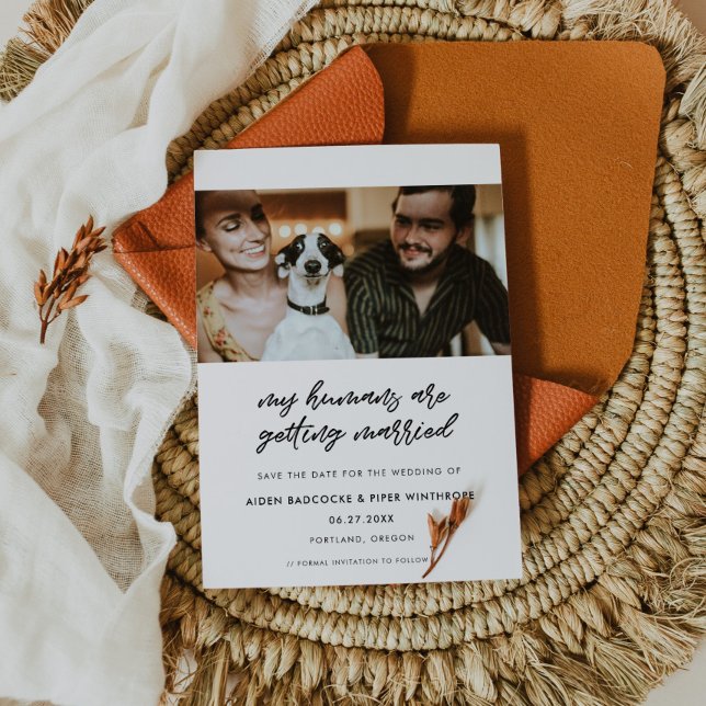 Moderne Meine Menschen heiraten Foto Save The Date (Von Creator hochgeladen)