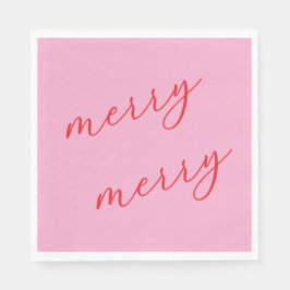 Moderne Merry Elegante Script Weihnachts-FeiertagP Serviette