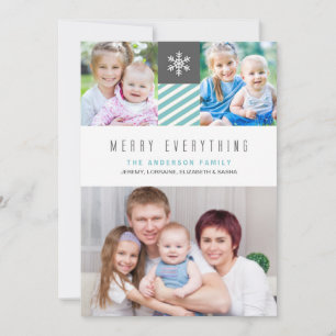 Moderne Merry Tout Cartes photos de vacances
