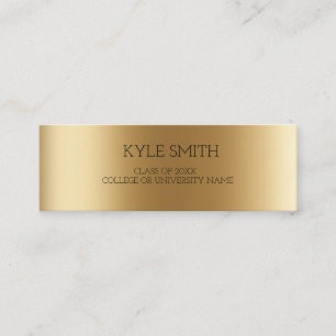 Moderne Metallic-Gold-Visitenkarte Telefonnummerkarte