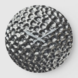 Moderne Metallic Golf Ball Textur Große Wanduhr