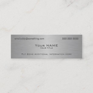 Moderne Metallic Textur Print Mini Visitenkarte