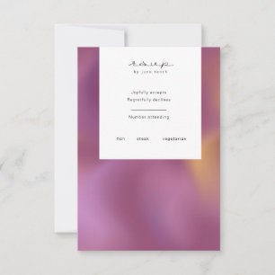 Moderne metallische Ombre-Essen-Auswahl-RSVP-Karte RSVP Karte