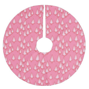 Moderne metallische Weihnachtsbäume - Korallenrosa Polyester Weihnachtsbaumdecke