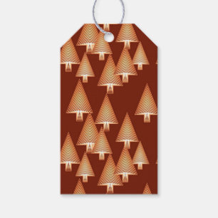 Moderne metallische Weihnachtsbäume - Kupfer Geschenkanhänger