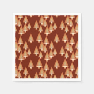Moderne metallische Weihnachtsbäume - Kupfer Serviette