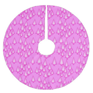 Moderne metallische Weihnachtsbäume - Orchideenros Polyester Weihnachtsbaumdecke