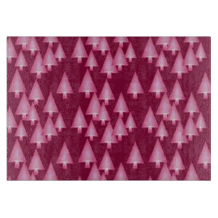 Moderne metallische Weihnachtsbäume - Rosa und Wei Schneidebrett
