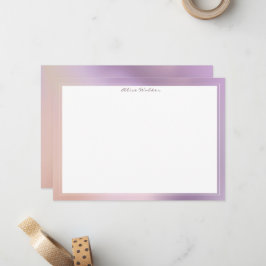 Moderne Metallmuster Rosa und Gold Mitteilungskarte
