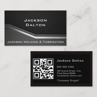 Moderne Metallschweißfabrikatorenfirma QR Visitenkarte