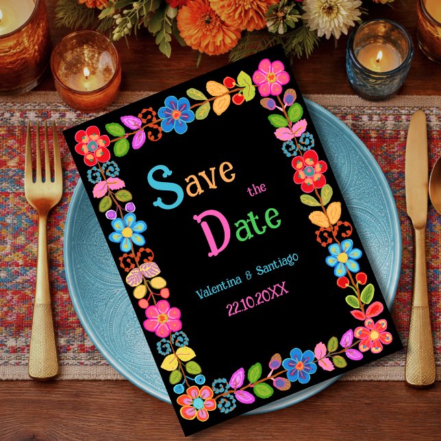 Moderne mexikanische Hochzeit Save The Date (Von Creator hochgeladen)