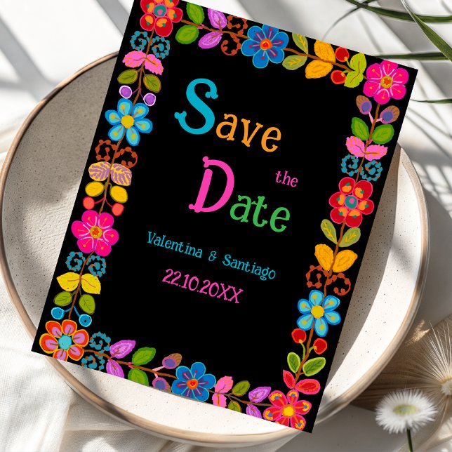 Moderne mexikanische Hochzeit Save The Date (Von Creator hochgeladen)