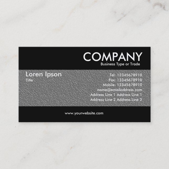 Moderne - Mid Gray Embossed Texture Visitenkarte (Vorderseite)