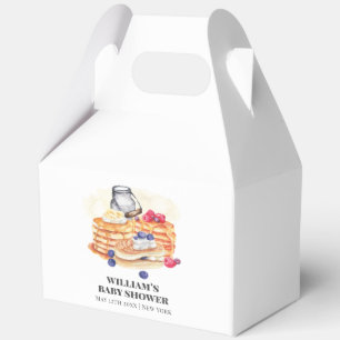 Moderne Milk Berry Pancake Brunch Babydusche Geschenkschachtel