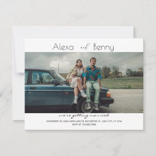 Moderne mimalistische Hochzeit Einladung