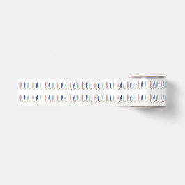 Moderne miminalistische Blätter Ribbon Satinband