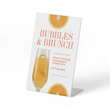 Moderne Mimosa-Cocktailbar oder Tisch-Brunch-LTO