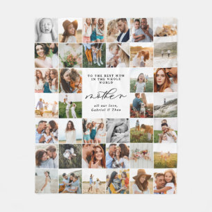 Moderne Mindest-Multi-Foto-Script-Fleece  Fleecedecke