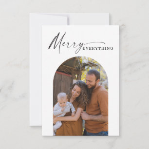 Moderne Minimal Arch Weihnachtskarte Dankeskarte