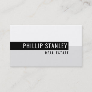 MODERNE MINIMAL-BAND, einfach schwarz, fett Visitenkarte