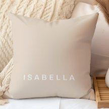 Moderne Minimal Beige Personalisierter Name