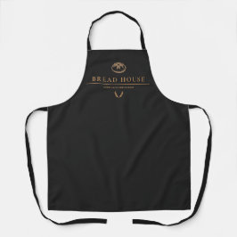 Moderne Minimal Black Broad Shop Bäckerei Schürze