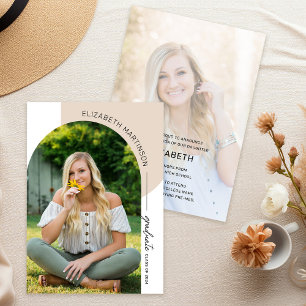 Moderne Minimal-Bogen 2 Foto-Abschluss Ankündigung